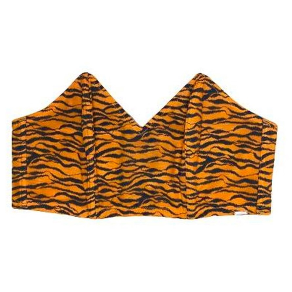 Savage x Fenty Strapless bandeau bralette orange and black NWT 2x